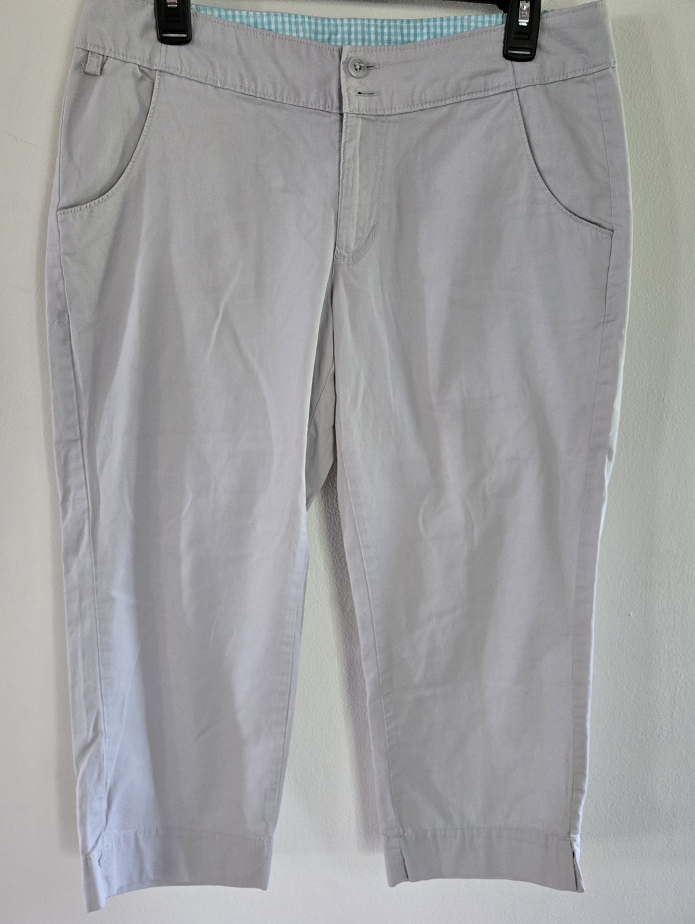 Columbia Omni Shade PFG Cropped Capri Pants Size 8 Khaki Sun Protection